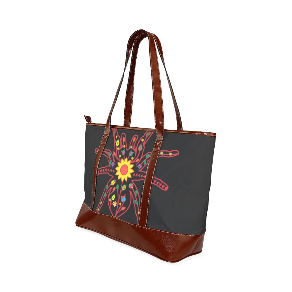 Floral Spider Tote Handbag (Model 1642) Tote Handbags (1642) e-joyer 