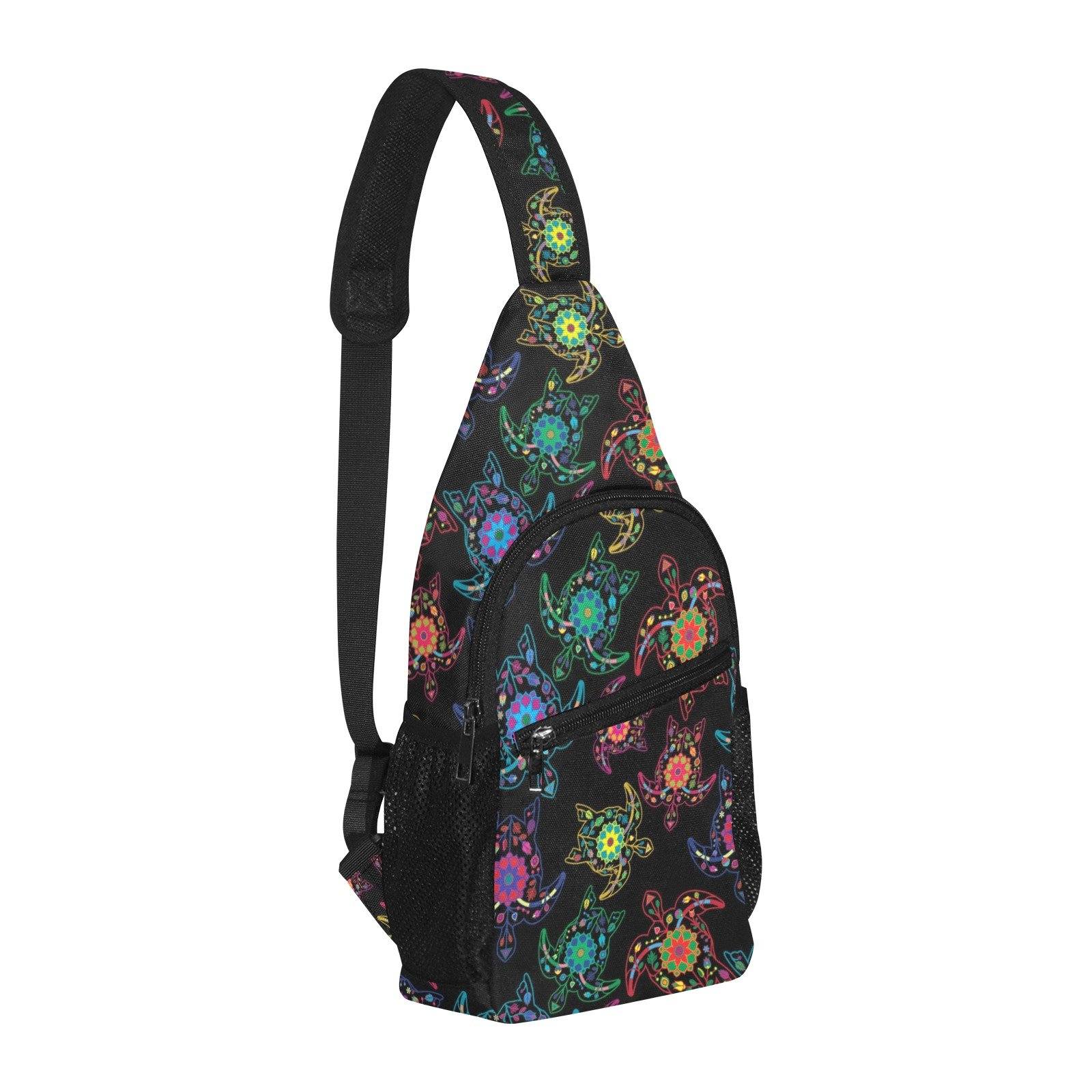 Floral Turtle All Over Print Chest Bag (Model 1719) All Over Print Chest Bag (1719) e-joyer 