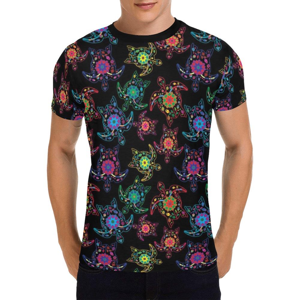 Floral Turtle All Over Print T-Shirt for Men (USA Size) (Model T40) All Over Print T-Shirt for Men (T40) e-joyer 