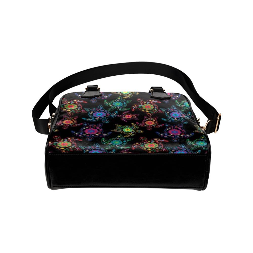 Floral Turtle Shoulder Handbag (Model 1634) Shoulder Handbags (1634) e-joyer 