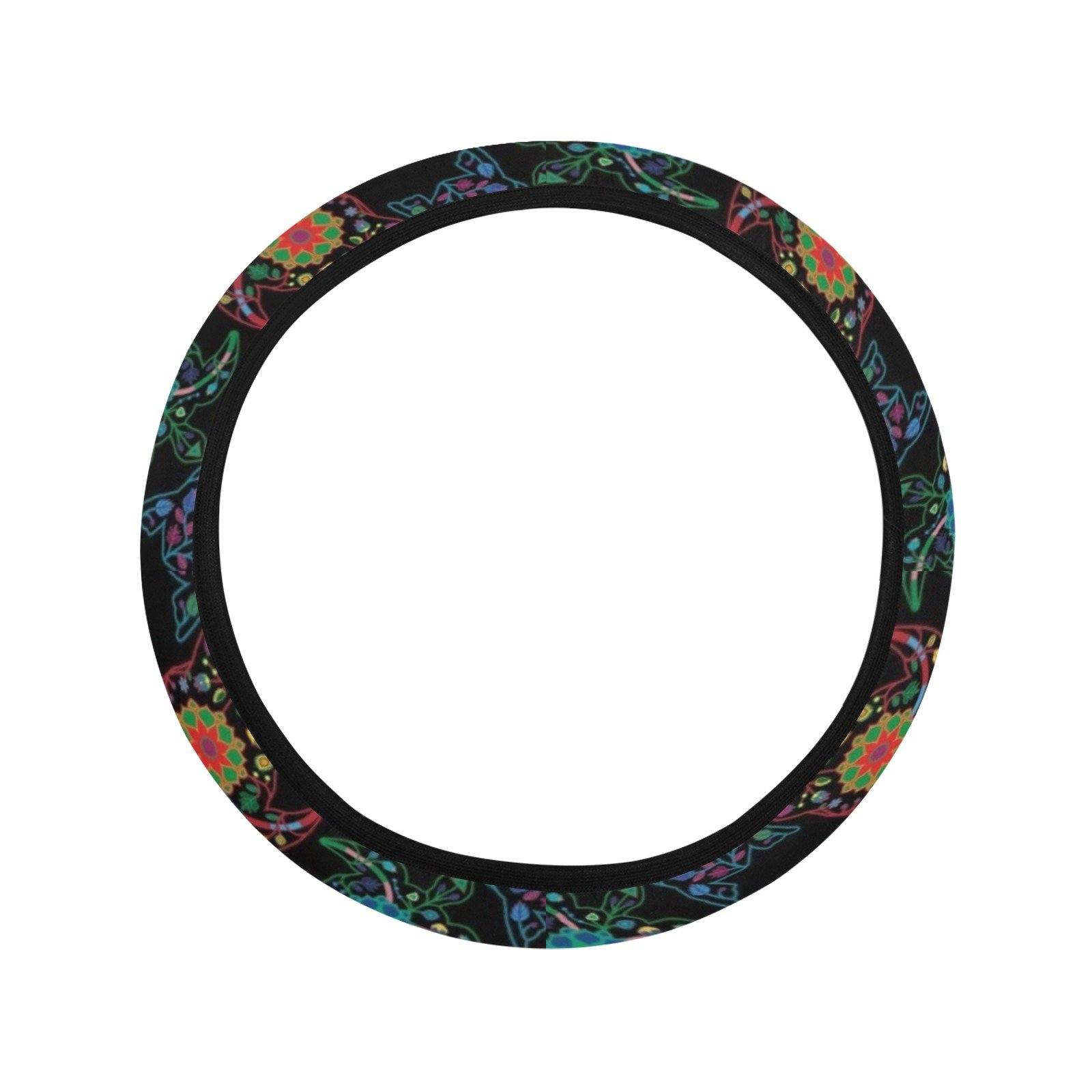Floral Turtle Steering Wheel Cover with Elastic Edge Steering Wheel Cover with Elastic Edge e-joyer 