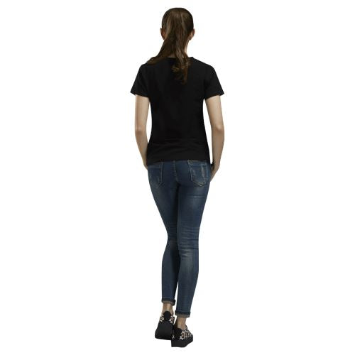 Floral Wolf All Over Print T-shirt for Women/Large Size (USA Size) (Model T40) All Over Print T-Shirt for Women/Large (T40) e-joyer 