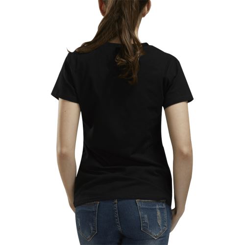 Floral Wolf All Over Print T-shirt for Women/Large Size (USA Size) (Model T40) All Over Print T-Shirt for Women/Large (T40) e-joyer 