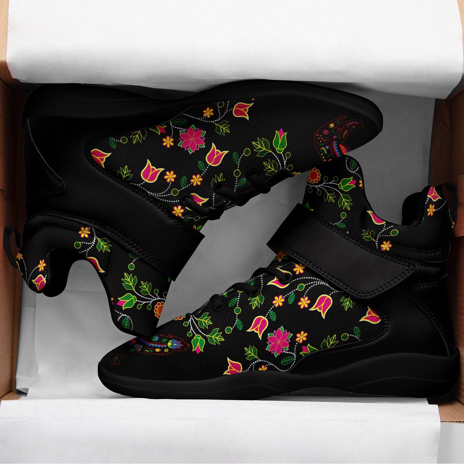 Floral Wolf Ipottaa Basketball / Sport High Top Shoes 49 Dzine 