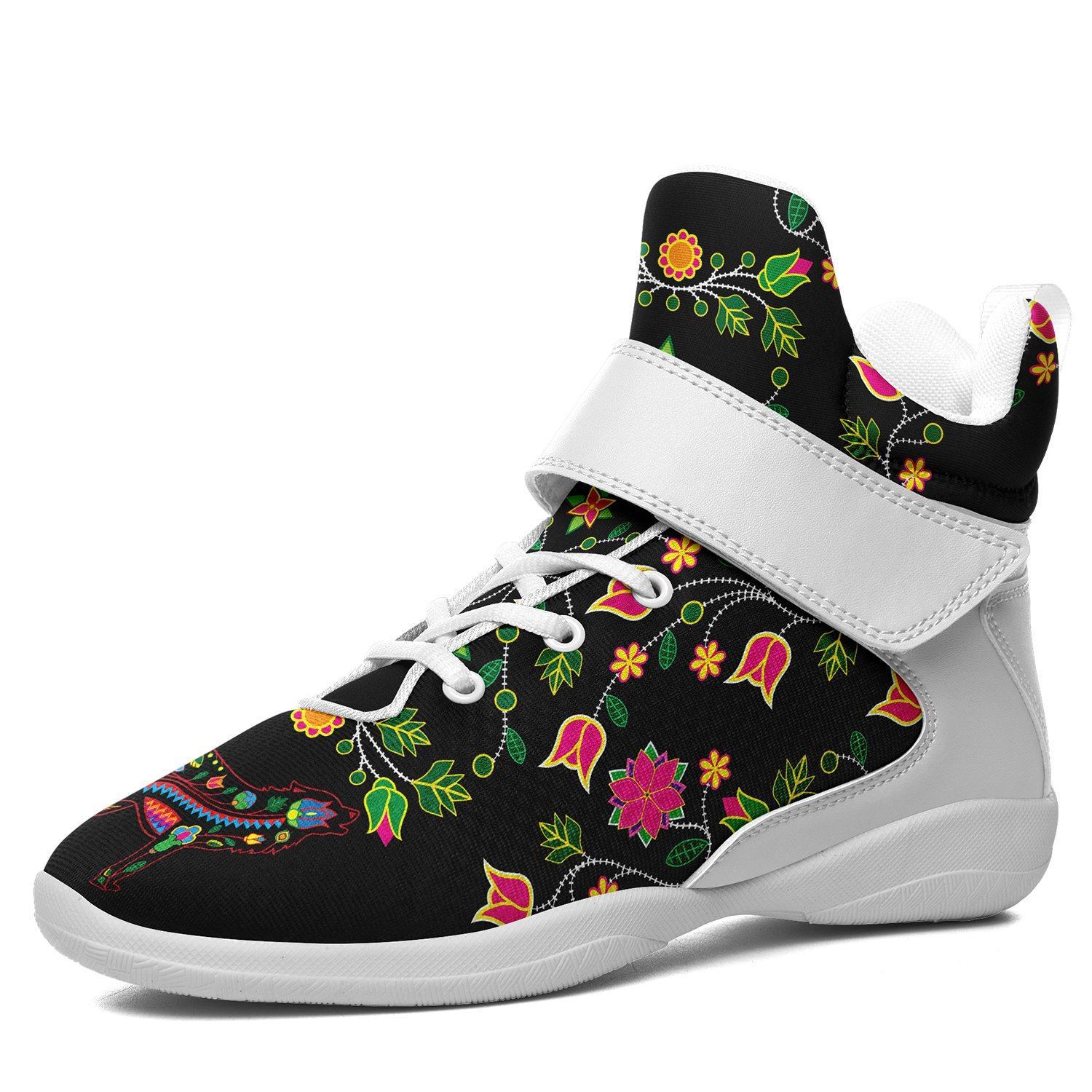 Floral Wolf Ipottaa Basketball / Sport High Top Shoes - White Sole 49 Dzine US Men 7 / EUR 40 White Sole with White Strap 