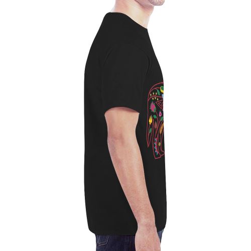 Floral Wolf New All Over Print T-shirt for Men/Large Size (Model T45) New All Over Print T-shirt for Men/Large (T45) e-joyer 