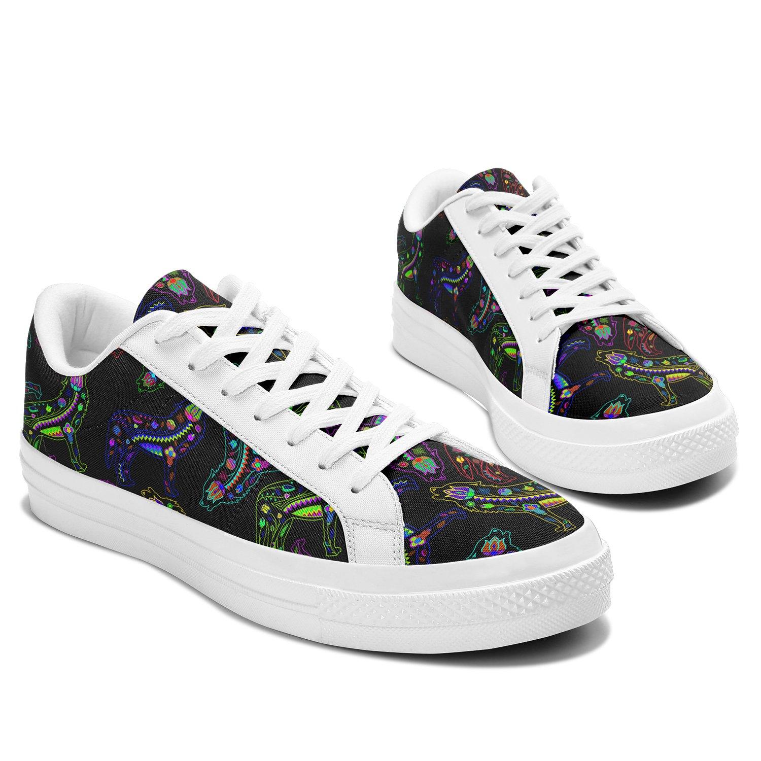 Floral Wolves Aapisi Low Top Canvas Shoes White Sole aapisi Herman 