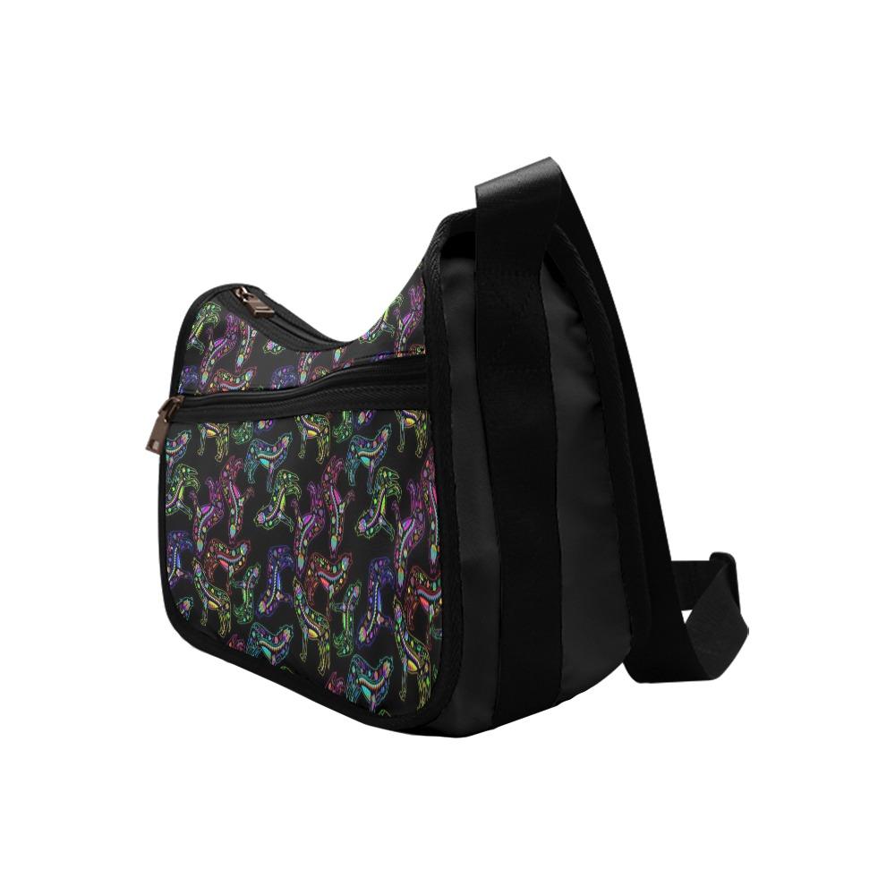 Floral Wolves Crossbody Bags (Model 1616) Crossbody Bags (1616) e-joyer 