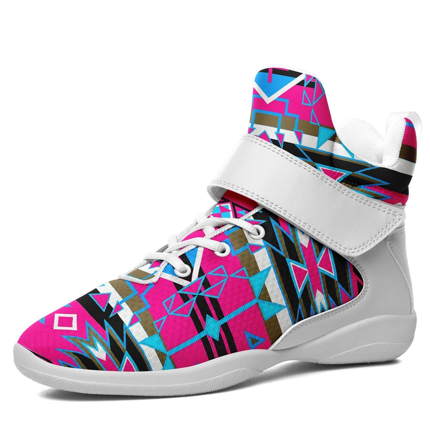 Force of Nature Sunset Storm Ipottaa Basketball / Sport High Top Shoes - White Sole 49 Dzine US Men 7 / EUR 40 White Sole with White Strap 