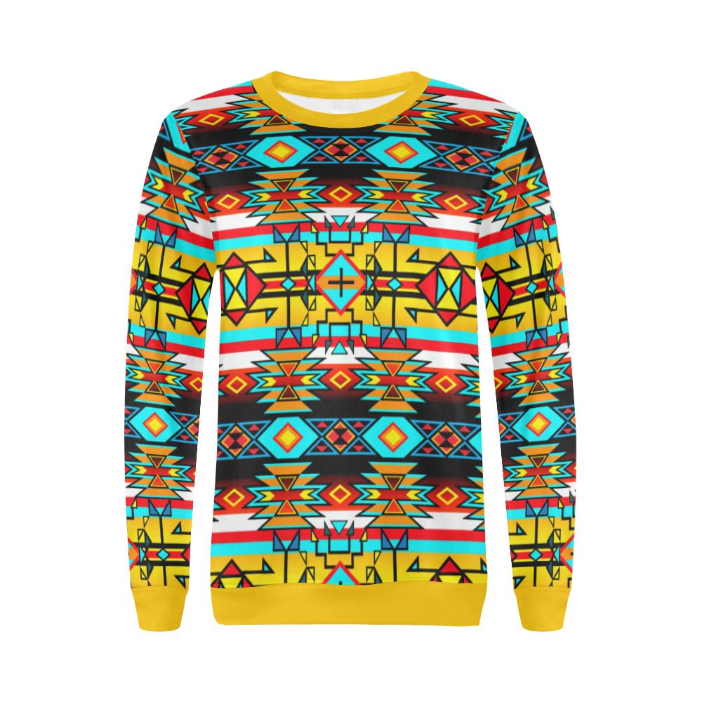 Force of Nature Twister All Over Print Crewneck Sweatshirt for Women (Model H18) Crewneck Sweatshirt for Women (H18) e-joyer 