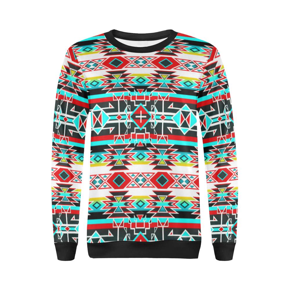 Force of Nature Windstorm All Over Print Crewneck Sweatshirt for Women (Model H18) Crewneck Sweatshirt for Women (H18) e-joyer 