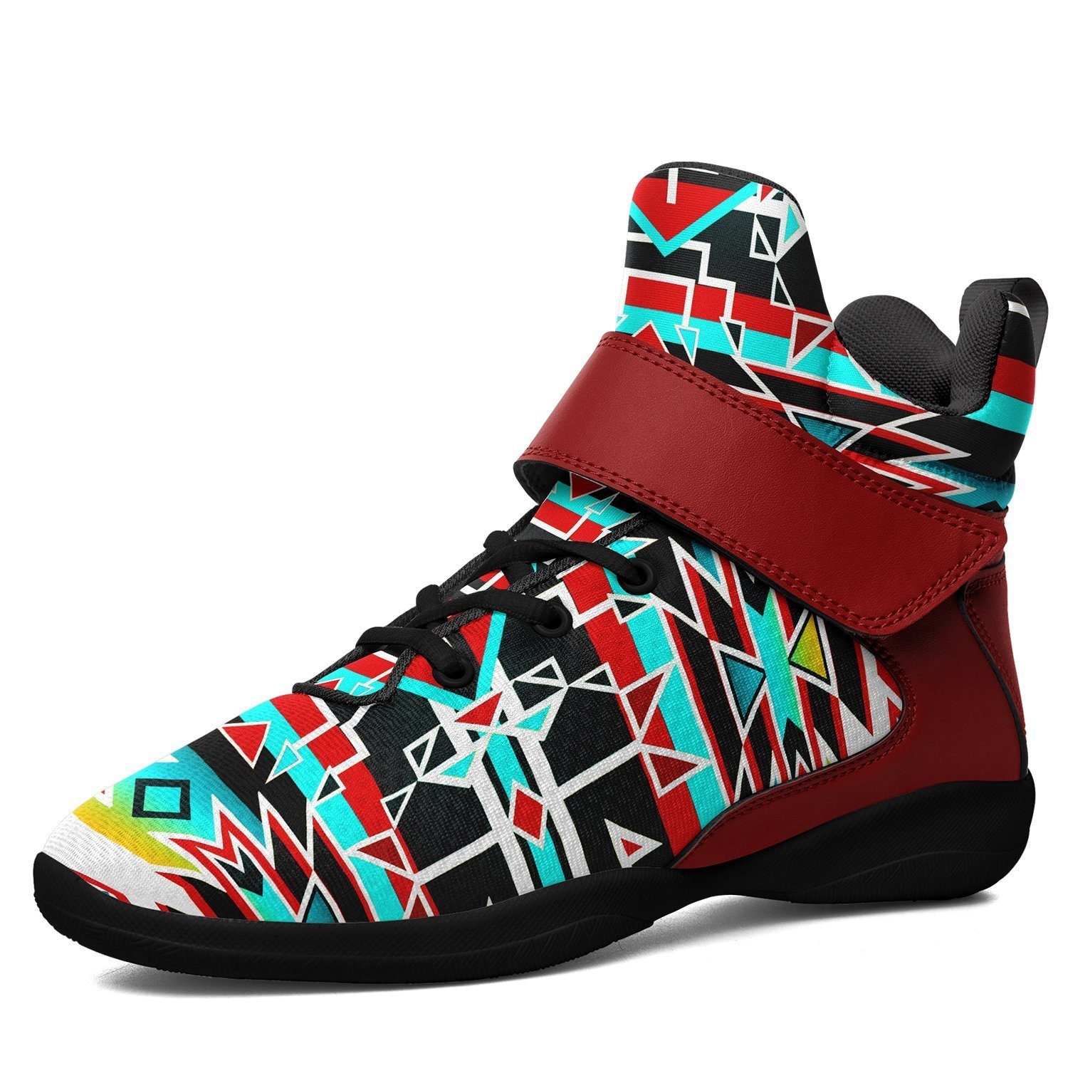 Force of Nature Windstorm Kid's Ipottaa Basketball / Sport High Top Shoes 49 Dzine US Child 12.5 / EUR 30 Black Sole with Brown Strap 