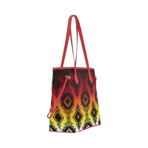 Gathering Fire Clover Canvas Tote Bag (Model 1661) Clover Canvas Tote Bag (1661) e-joyer 