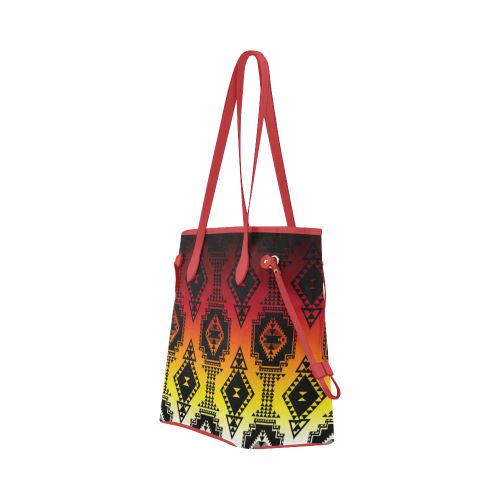 Gathering Fire Clover Canvas Tote Bag (Model 1661) Clover Canvas Tote Bag (1661) e-joyer 