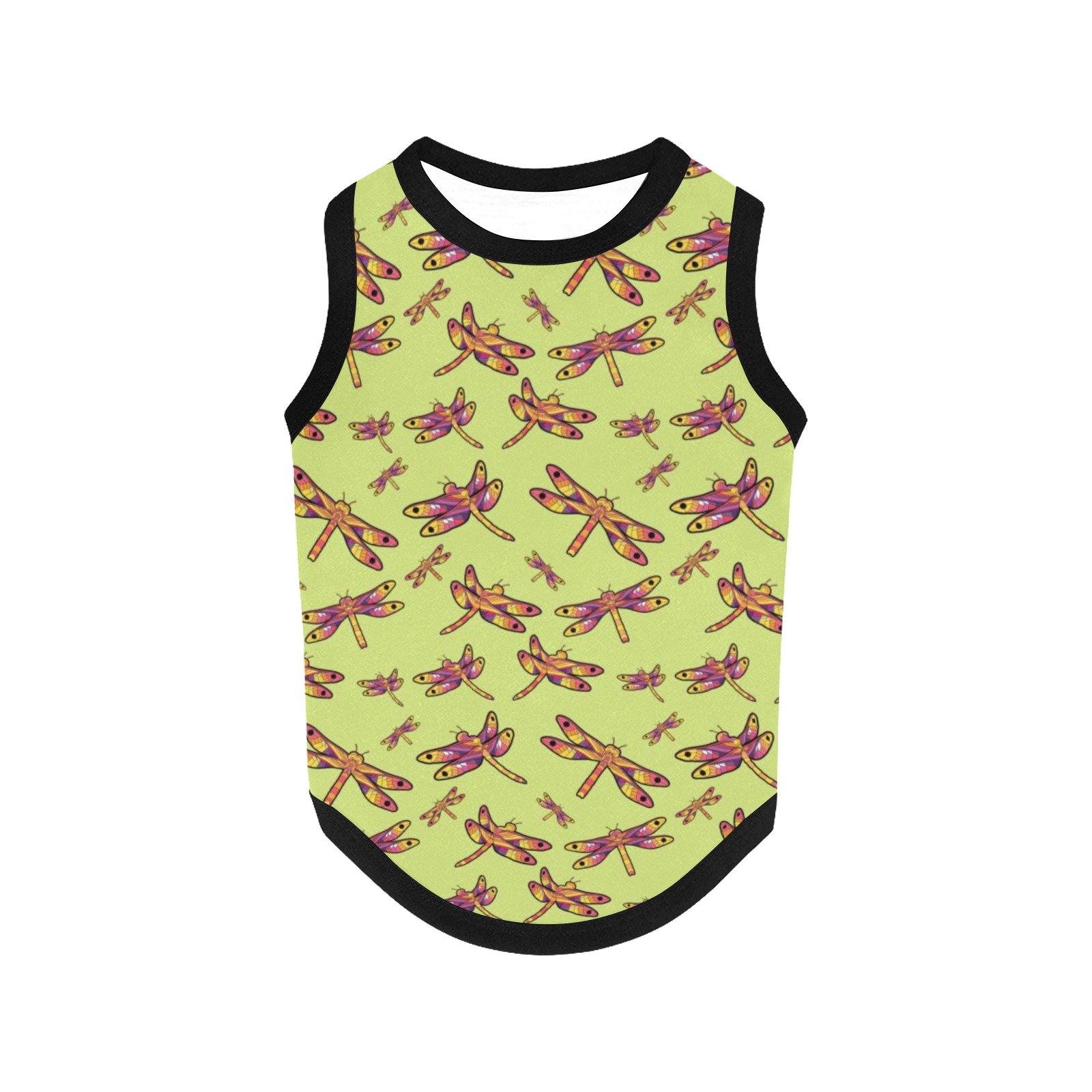 Gathering Lime All Over Print Pet Tank Top Pet Tank Top e-joyer 