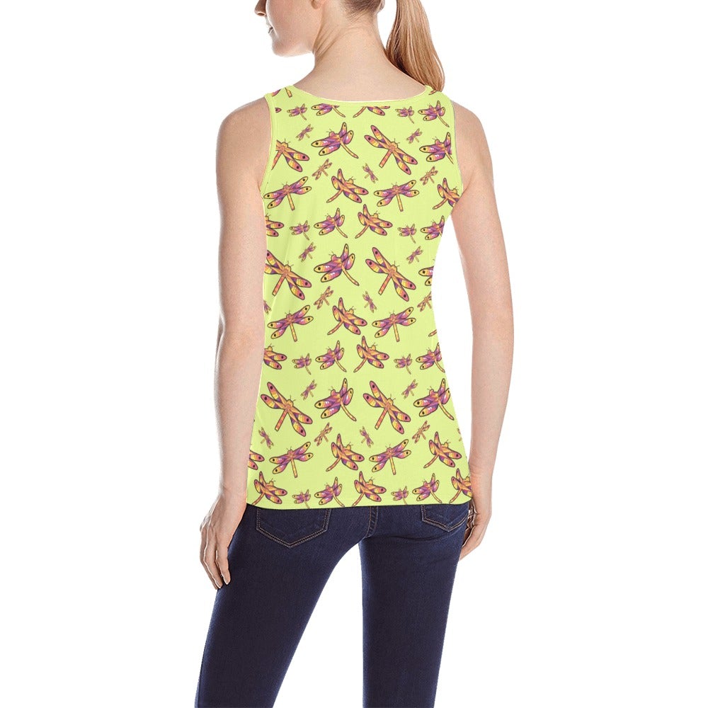 Gathering Lime All Over Print Tank Top for Women (Model T43) All Over Print Tank Top for Women (T43) e-joyer 