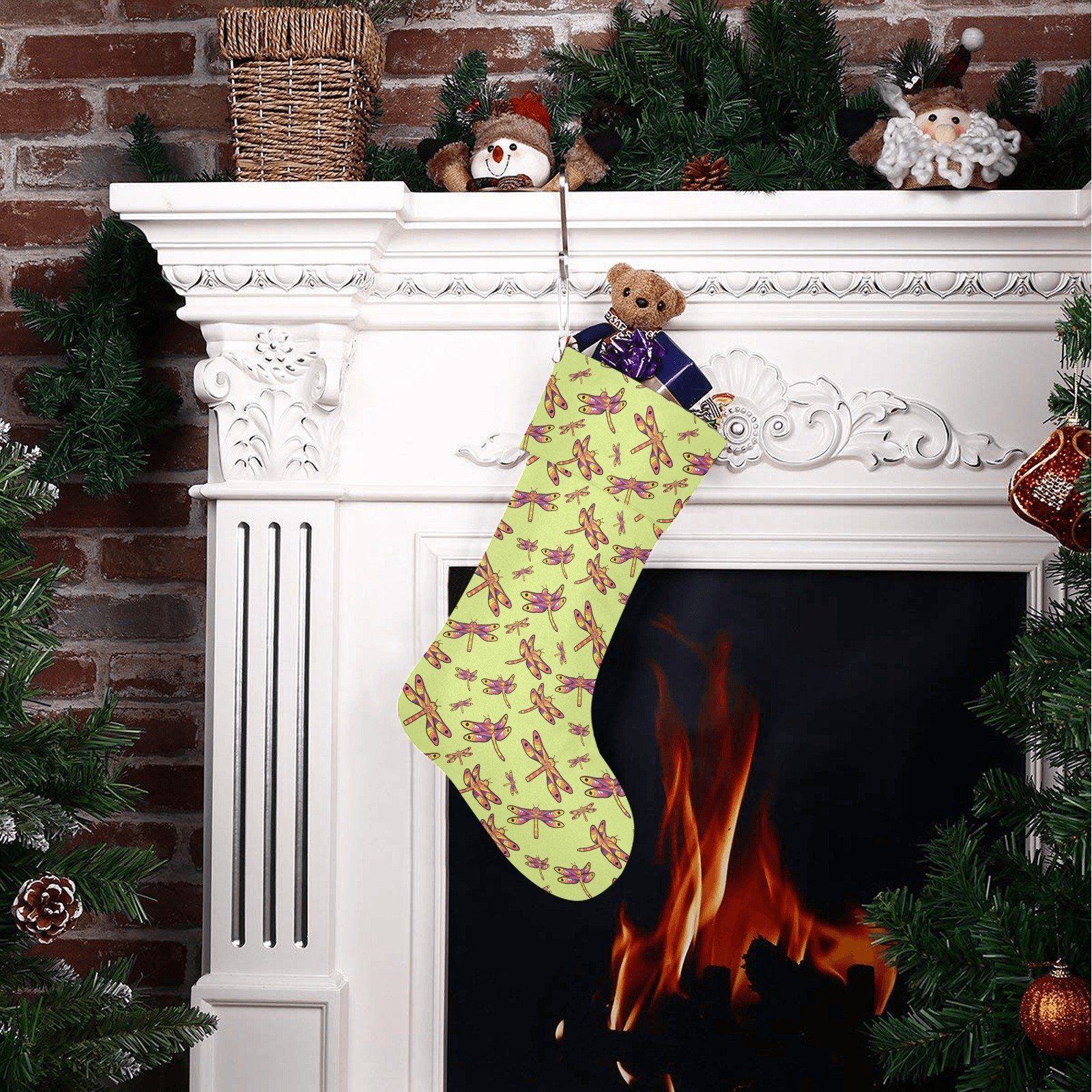 Gathering Lime Christmas Stocking holiday stocking e-joyer 