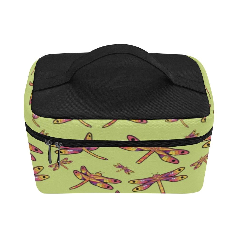 Gathering Lime Cosmetic Bag/Large (Model 1658) bag e-joyer 