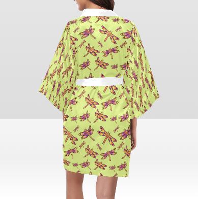 Gathering Lime Kimono Robe Artsadd 