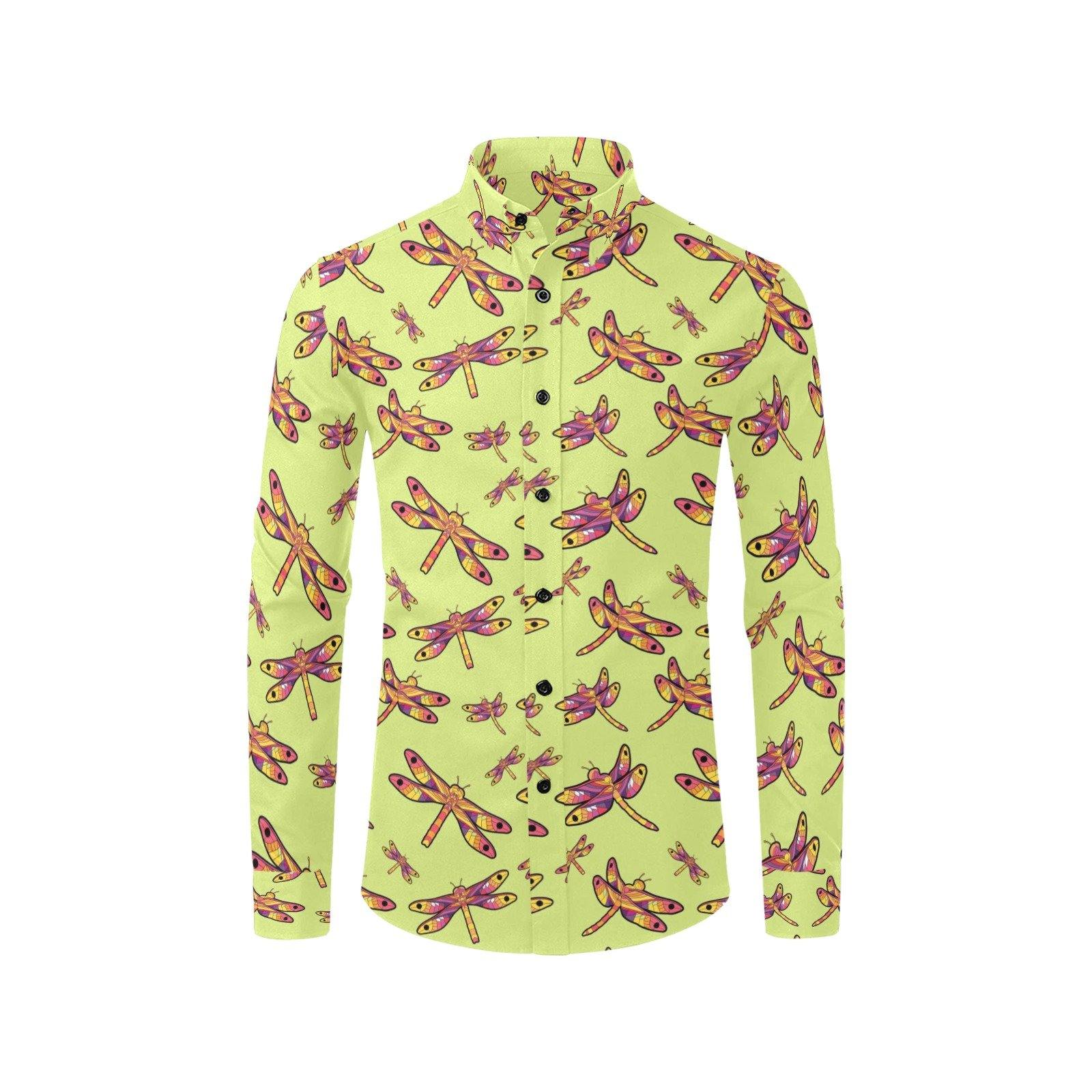 Gathering Lime Men's All Over Print Casual Dress Shirt (Model T61) Men's Dress Shirt (T61) e-joyer 