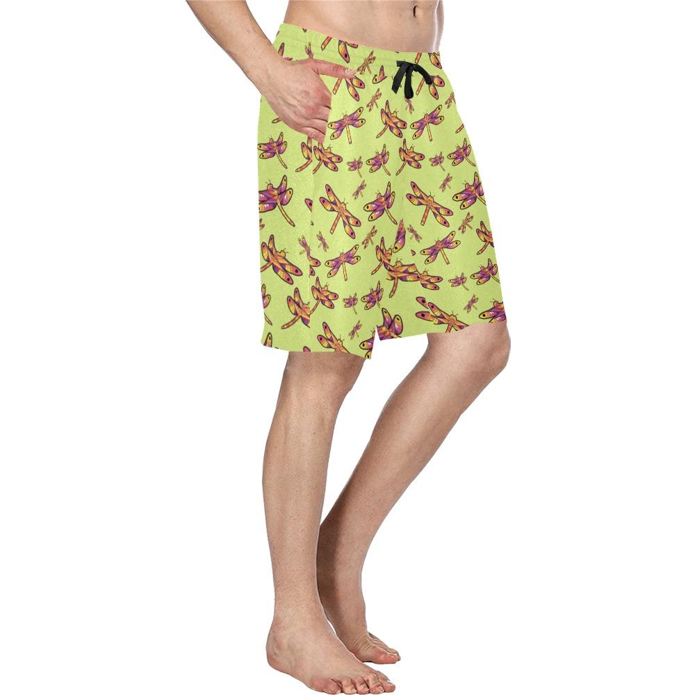 Gathering Lime Men's All Over Print Casual Shorts (Model L23) Men's Casual Shorts (L23) e-joyer 