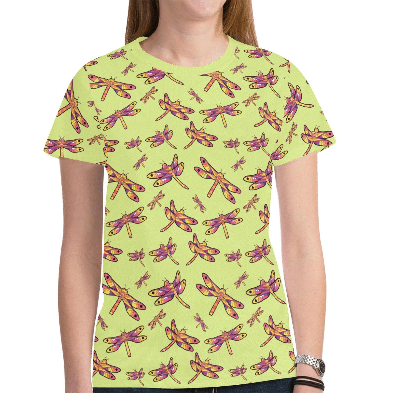 Gathering Lime New All Over Print T-shirt for Women (Model T45) tshirt e-joyer 