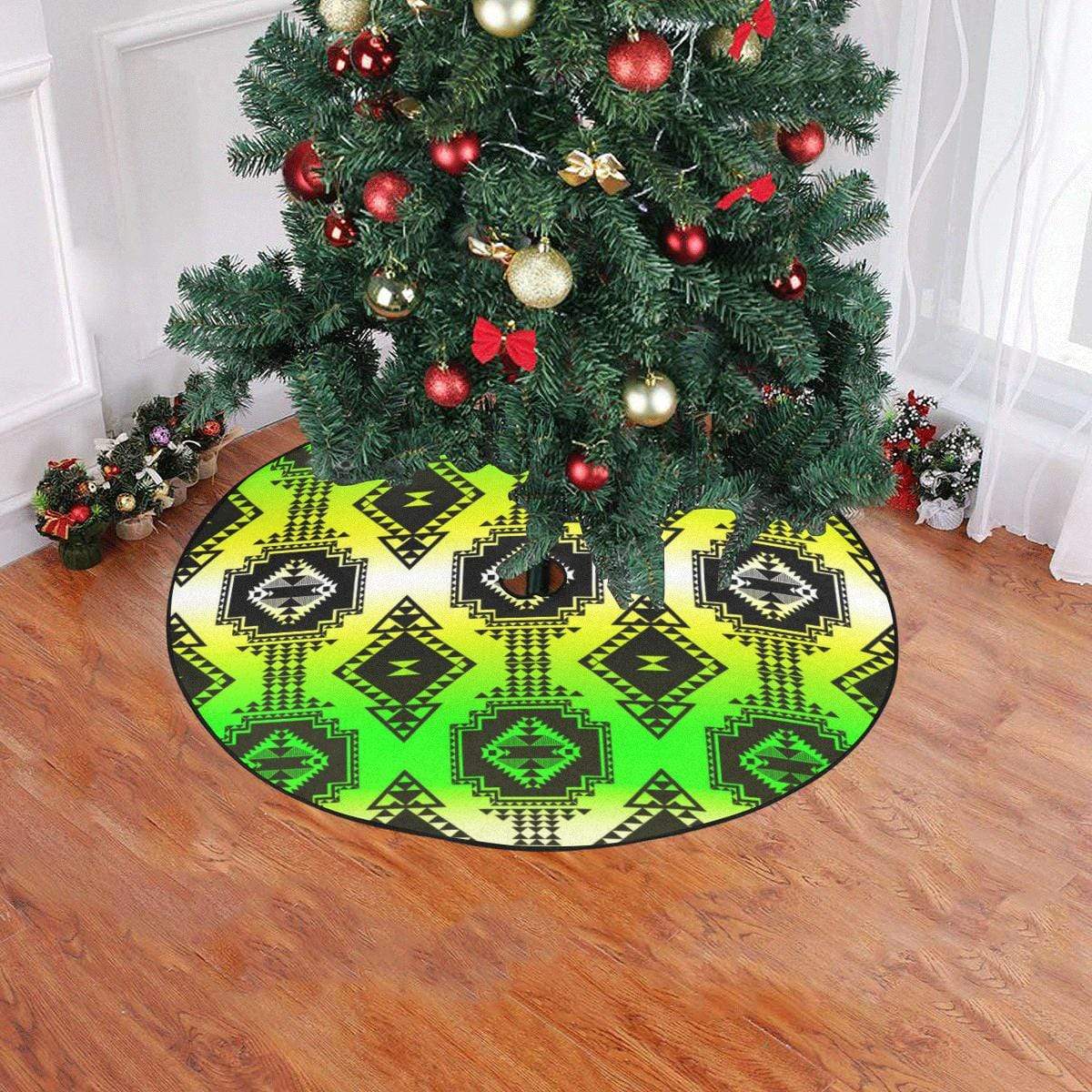 Gathering Meadow Christmas Tree Skirt 47" x 47" Christmas Tree Skirt e-joyer 