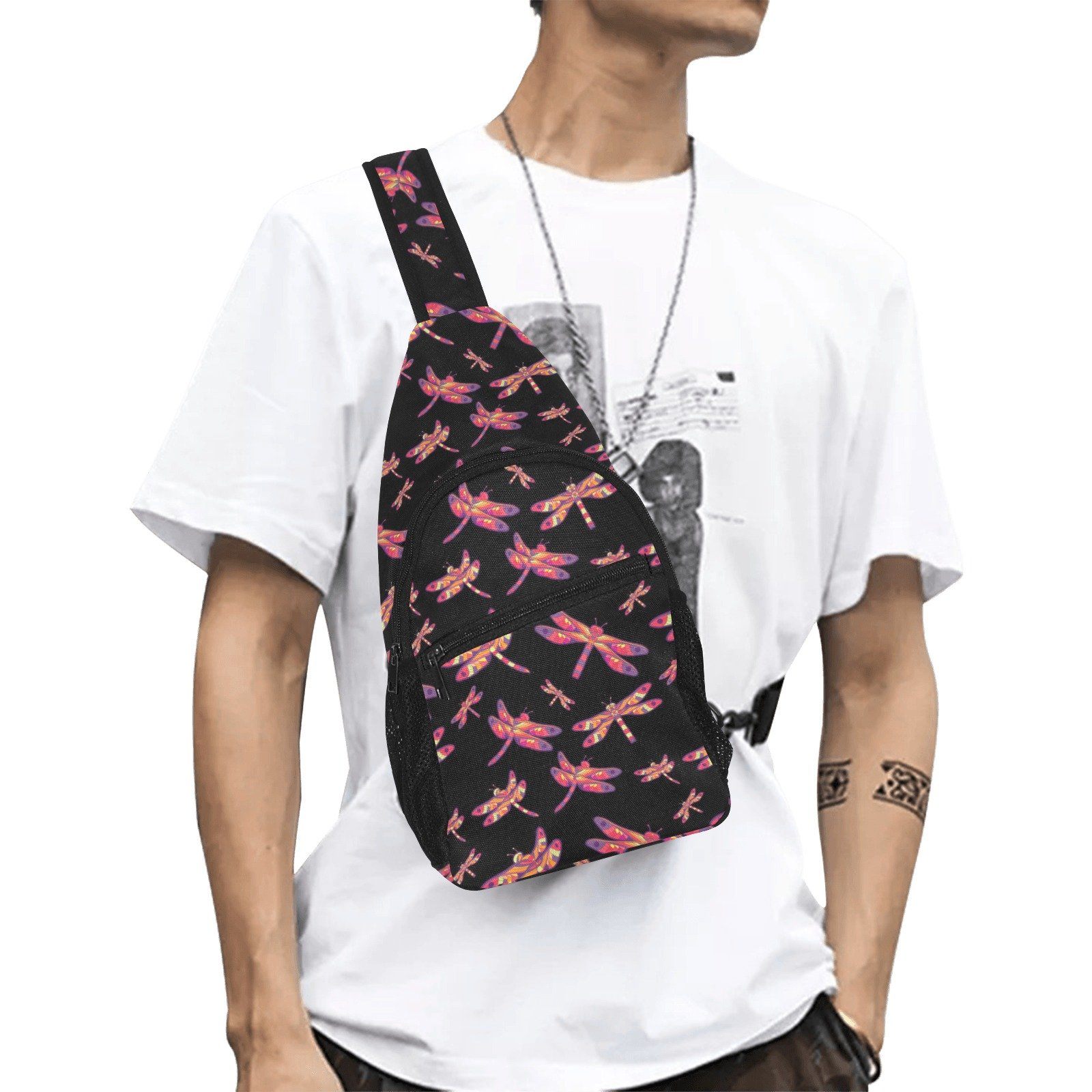 Gathering Noir All Over Print Chest Bag (Model 1719) All Over Print Chest Bag (1719) e-joyer 