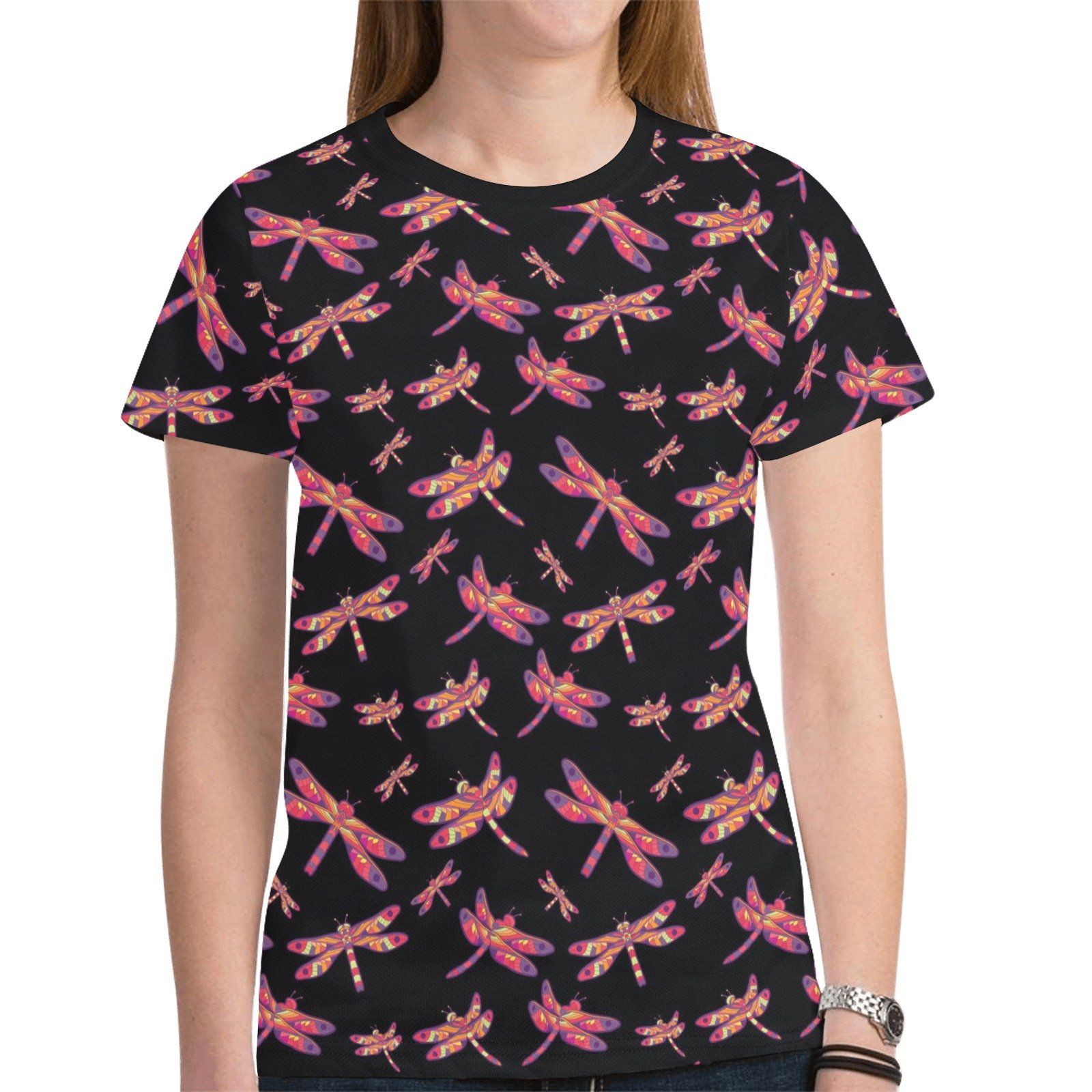 Gathering Noir New All Over Print T-shirt for Women (Model T45) tshirt e-joyer 