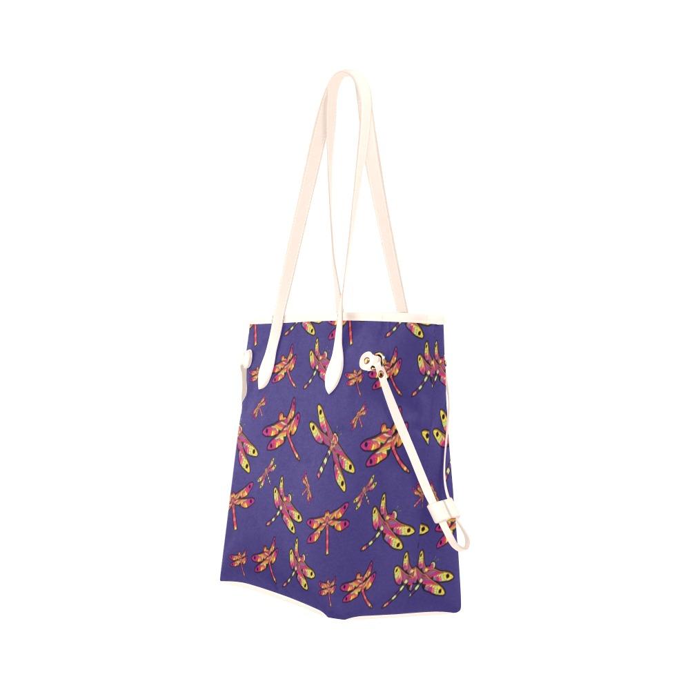 Gathering Purple Clover Canvas Tote Bag (Model 1661) Clover Canvas Tote Bag (1661) e-joyer 