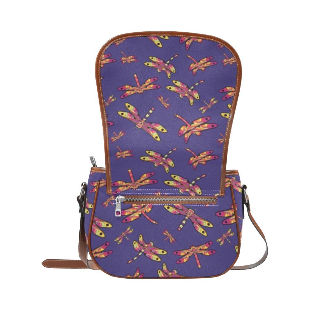 Gathering Purple Saddle Bag/Small (Model 1649) Full Customization Saddle Bag/Small (Full Customization) e-joyer 