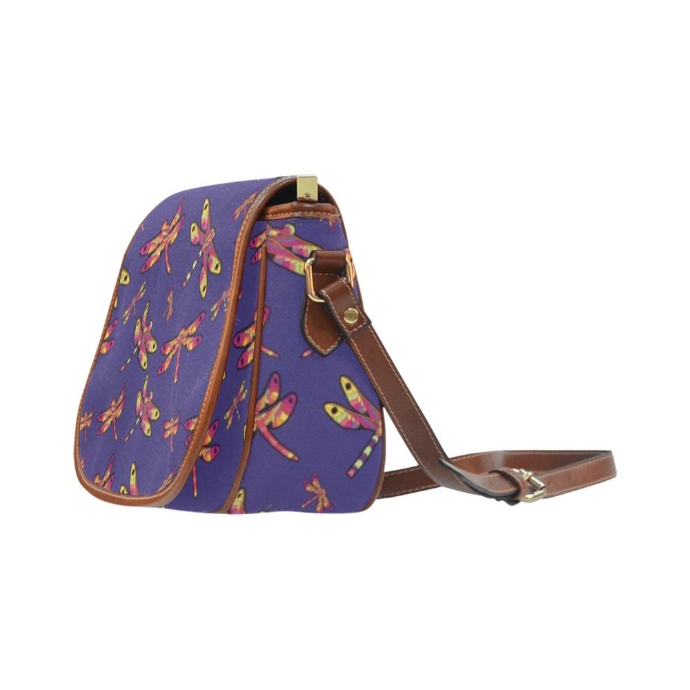 Gathering Purple Saddle Bag/Small (Model 1649) Full Customization Saddle Bag/Small (Full Customization) e-joyer 