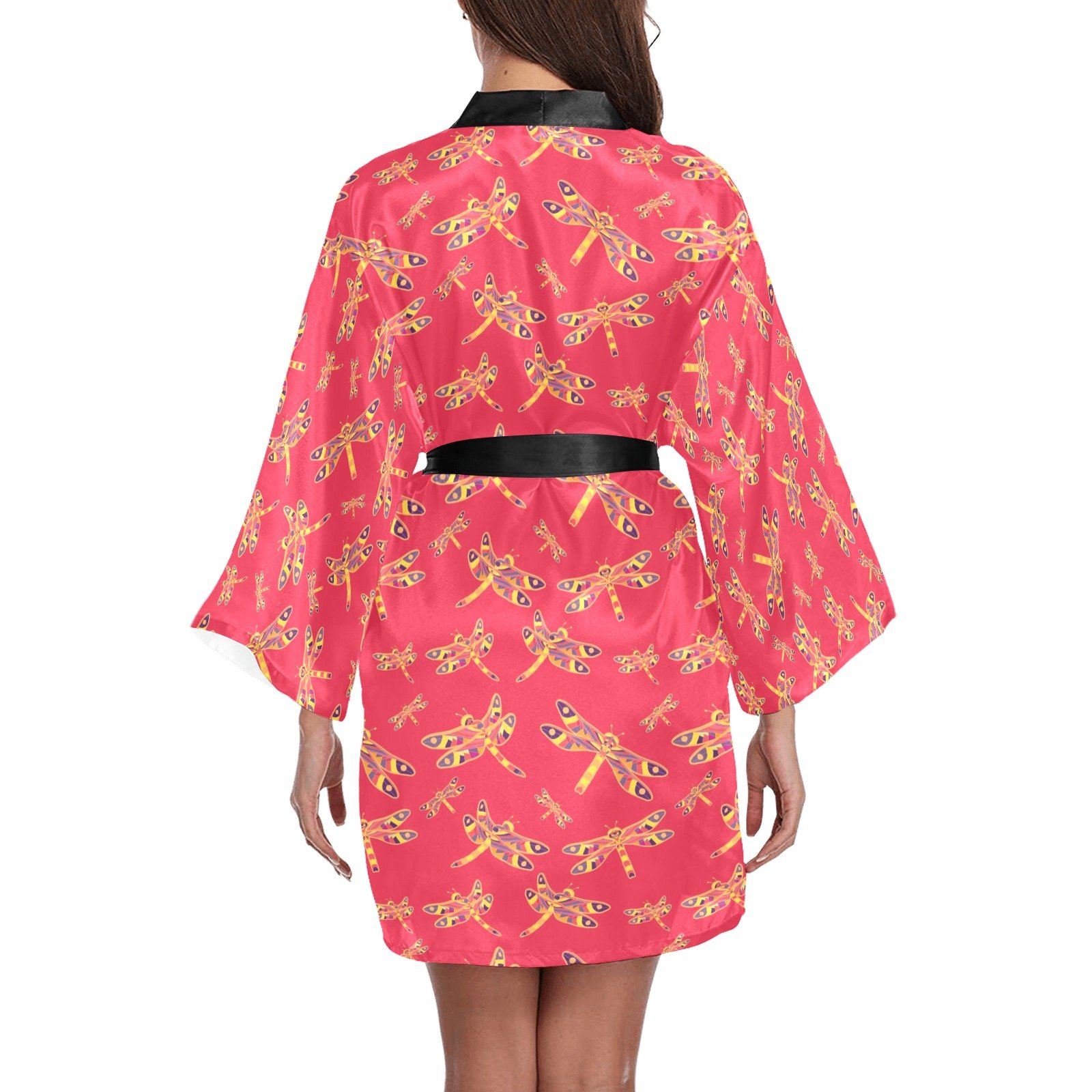 Gathering Rouge Long Sleeve Kimono Robe Long Sleeve Kimono Robe e-joyer 