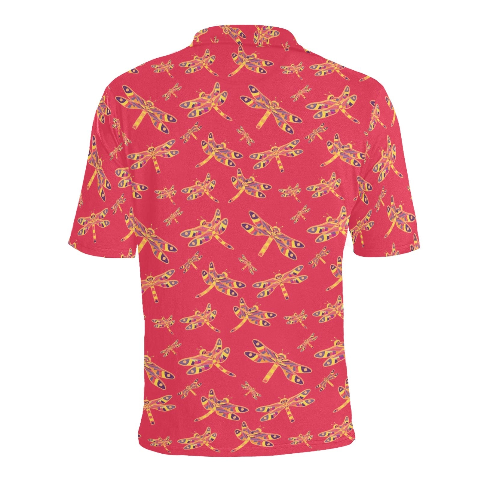 Gathering Rouge Men's All Over Print Polo Shirt (Model T55) Men's Polo Shirt (Model T55) e-joyer 