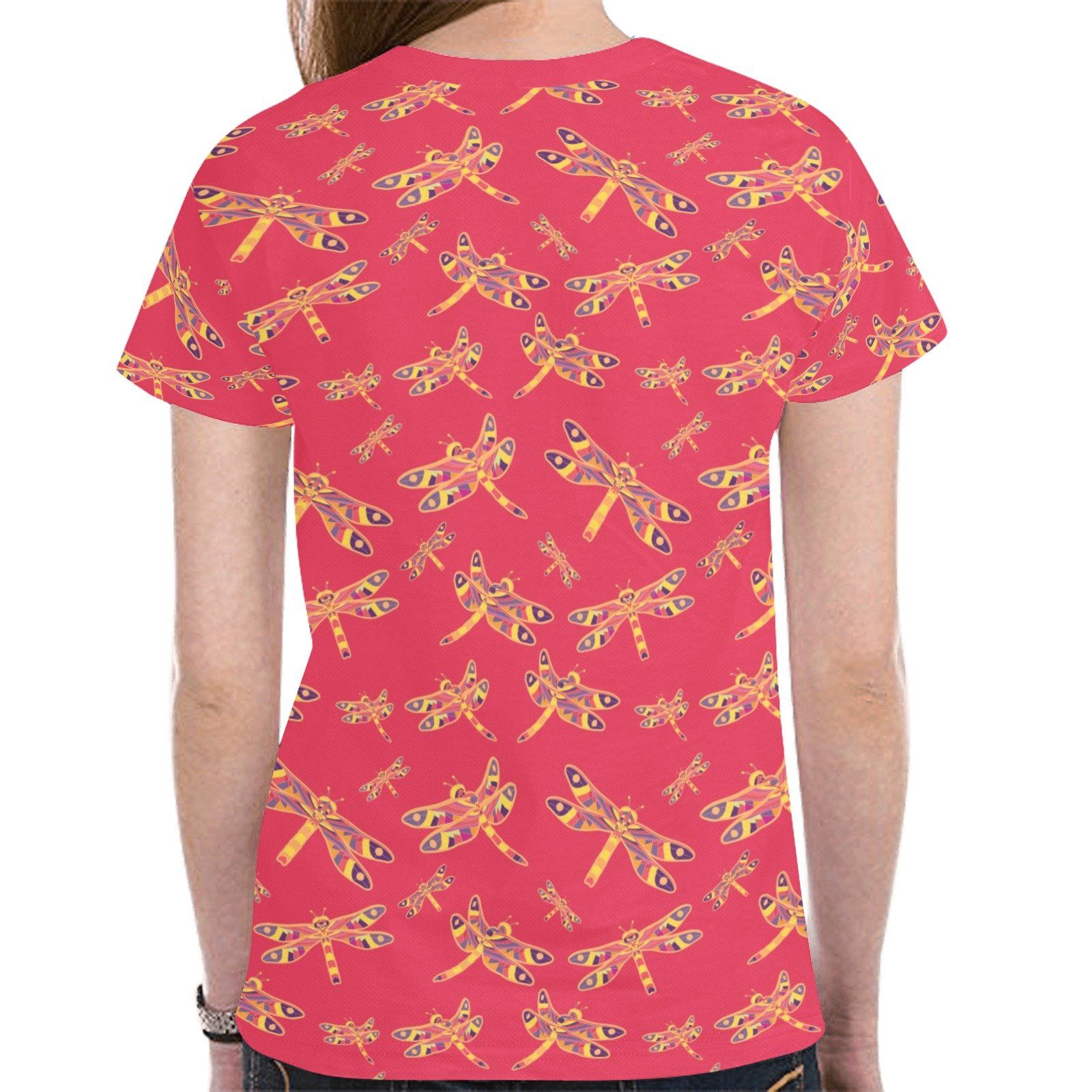 Gathering Rouge New All Over Print T-shirt for Women (Model T45) tshirt e-joyer 