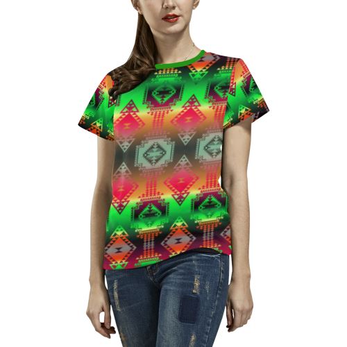 Gathering Sky All Over Print T-shirt for Women/Large Size (USA Size) (Model T40) All Over Print T-Shirt for Women/Large (T40) e-joyer 
