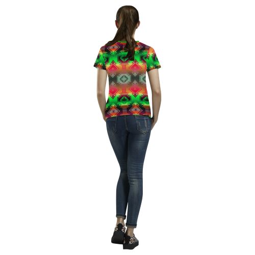 Gathering Sky All Over Print T-shirt for Women/Large Size (USA Size) (Model T40) All Over Print T-Shirt for Women/Large (T40) e-joyer 