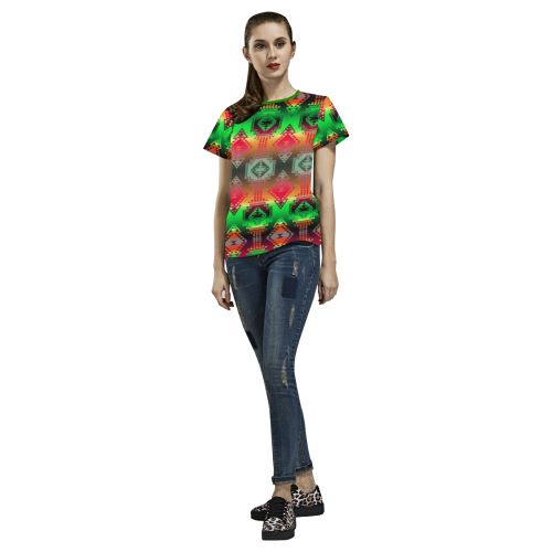 Gathering Sky All Over Print T-shirt for Women/Large Size (USA Size) (Model T40) All Over Print T-Shirt for Women/Large (T40) e-joyer 