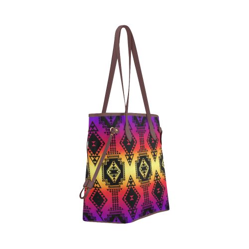 Gathering Sunset Clover Canvas Tote Bag (Model 1661) Clover Canvas Tote Bag (1661) e-joyer 