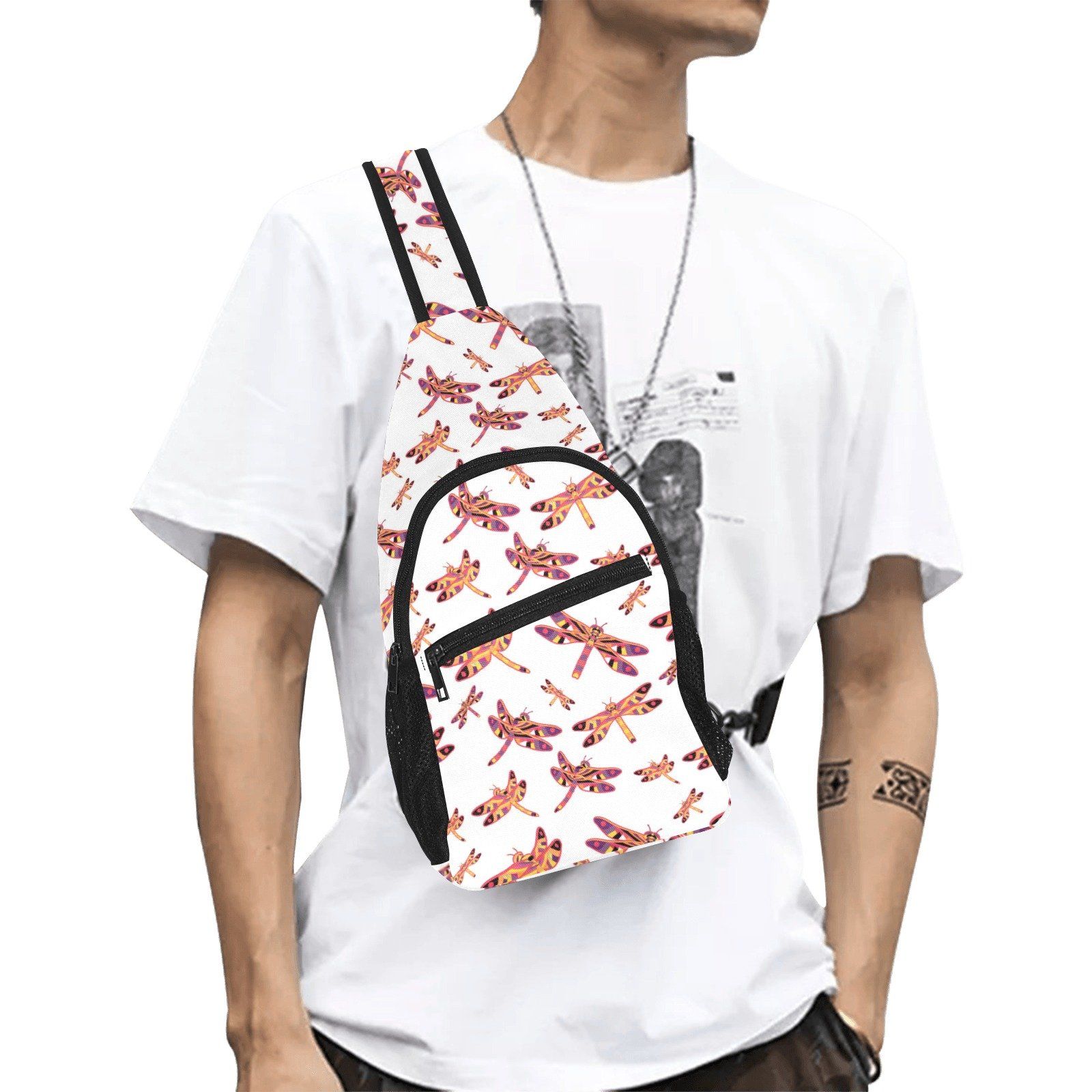 Gathering White All Over Print Chest Bag (Model 1719) All Over Print Chest Bag (1719) e-joyer 