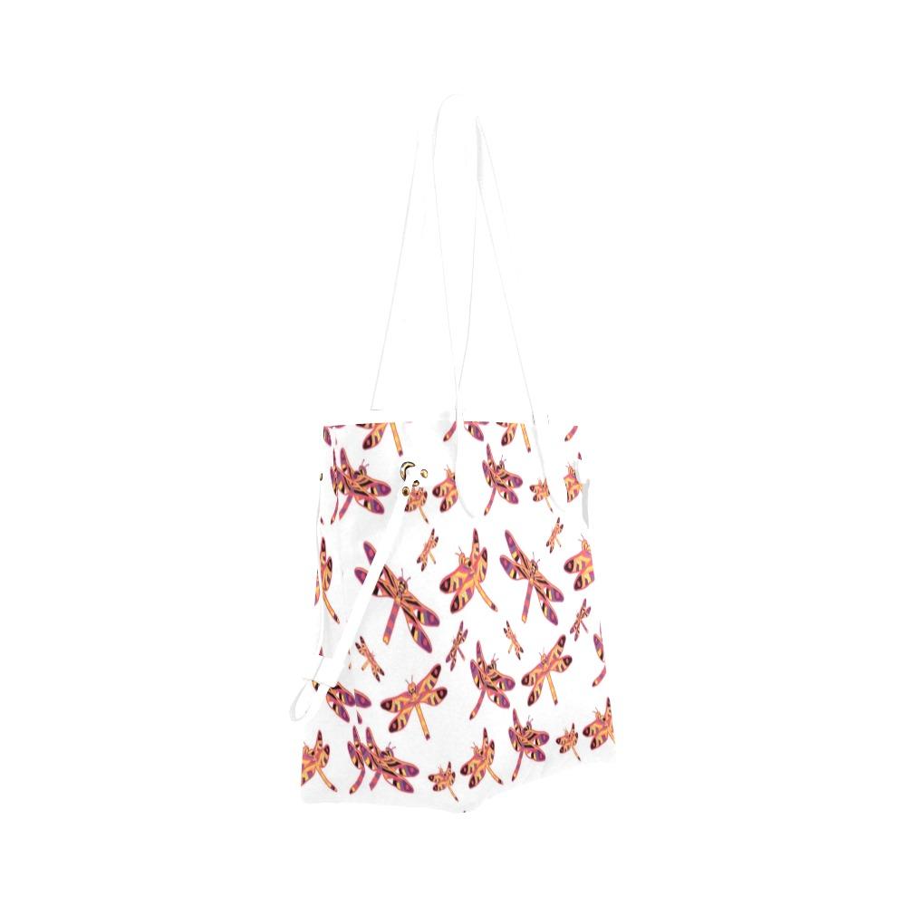 Gathering White Clover Canvas Tote Bag (Model 1661) Clover Canvas Tote Bag (1661) e-joyer 