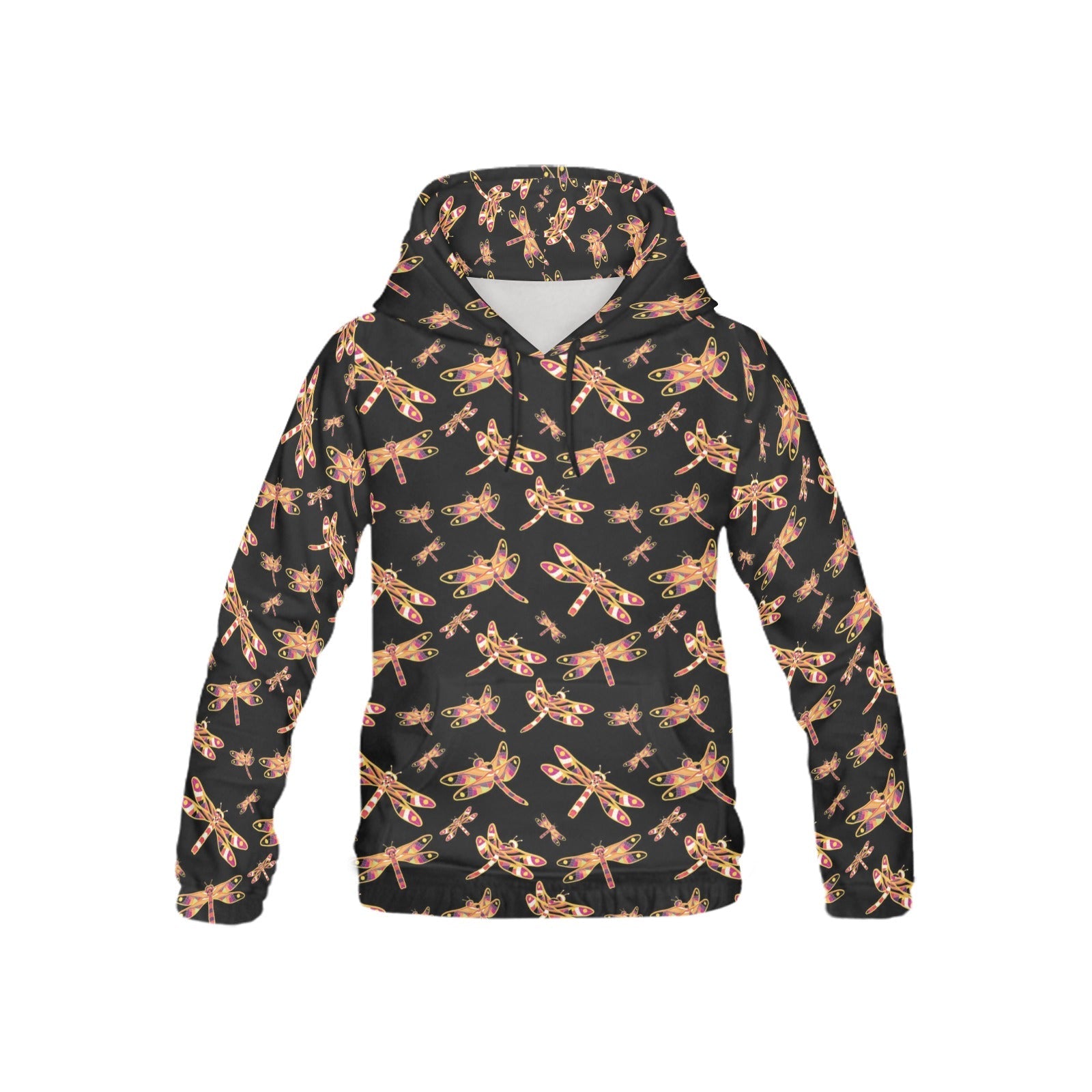 Gathering Yellow Black All Over Print Hoodie for Kid (USA Size) (Model H13) All Over Print Hoodie for Kid (H13) e-joyer 