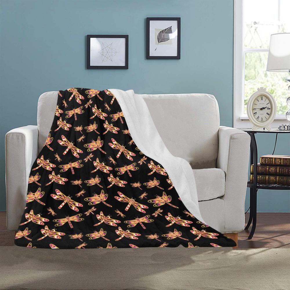 Gathering Yellow Black Ultra-Soft Micro Fleece Blanket 40"x50" Ultra-Soft Blanket 40''x50'' e-joyer 