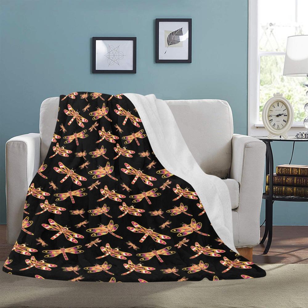 Gathering Yellow Black Ultra-Soft Micro Fleece Blanket 60"x80" Ultra-Soft Blanket 60''x80'' e-joyer 