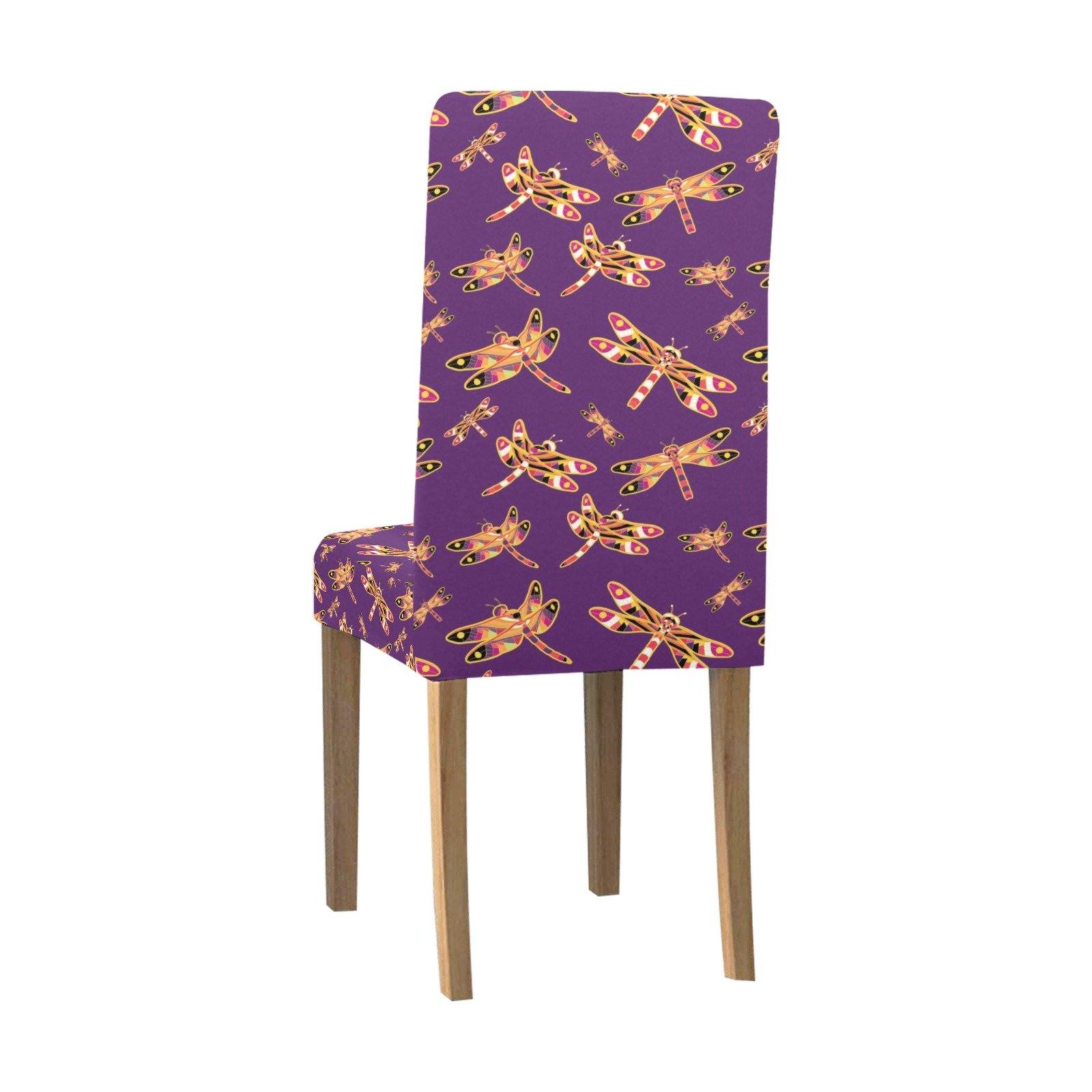 Gathering Yellow Purple Chair Cover (Pack of 4) Chair Cover (Pack of 4) e-joyer 