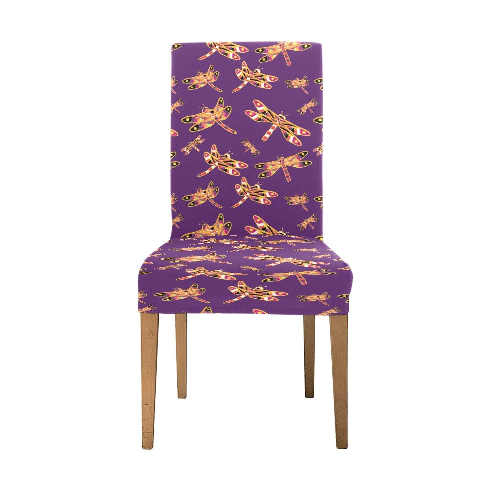 Gathering Yellow Purple Chair Cover (Pack of 6) Chair Cover (Pack of 6) e-joyer 