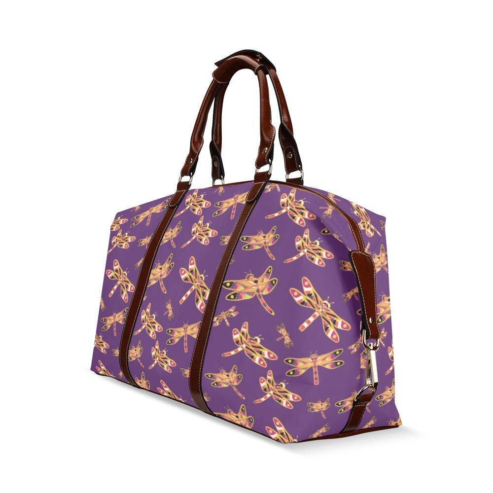 Gathering Yellow Purple Classic Travel Bag (Model 1643) Remake Classic Travel Bags (1643) e-joyer 