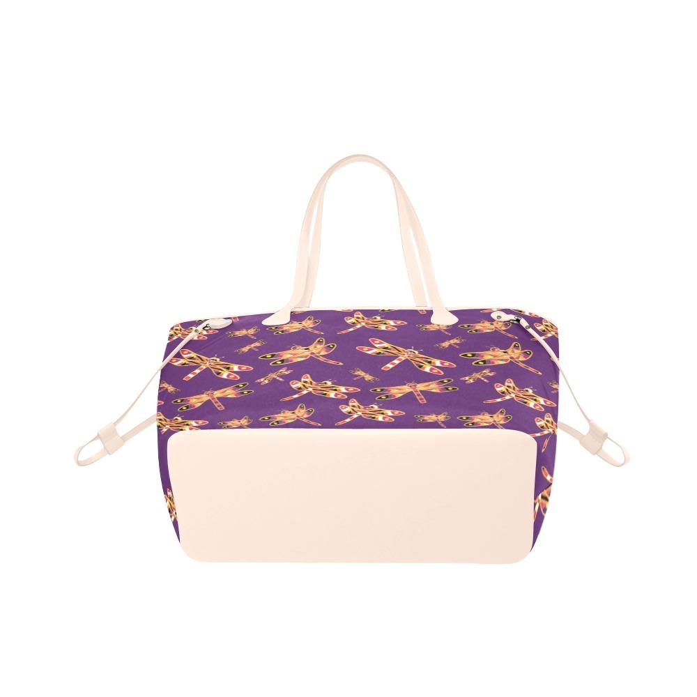 Gathering Yellow Purple Clover Canvas Tote Bag (Model 1661) Clover Canvas Tote Bag (1661) e-joyer 