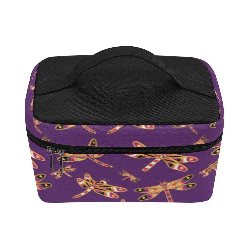 Gathering Yellow Purple Cosmetic Bag/Large (Model 1658) bag e-joyer 