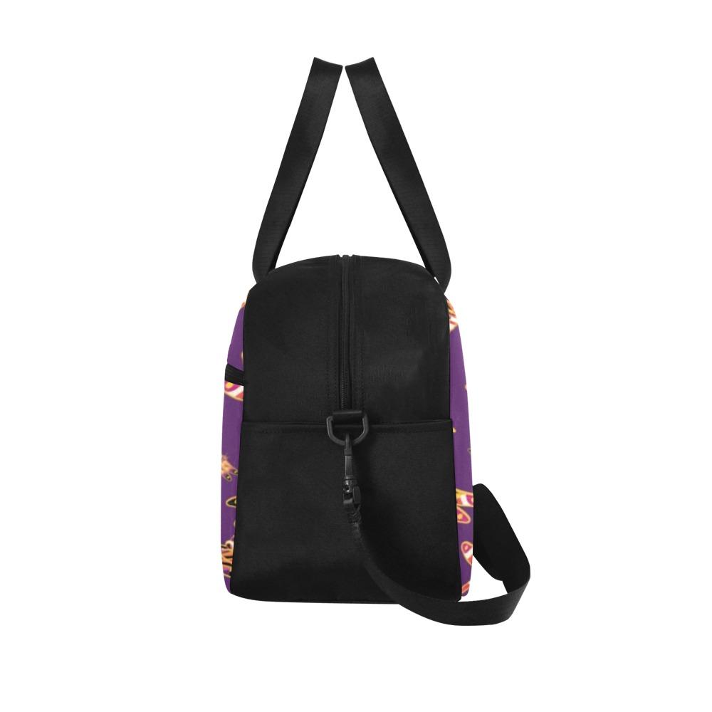 Gathering Yellow Purple Fitness Handbag (Model 1671) Fitness Handbag (1671) e-joyer 